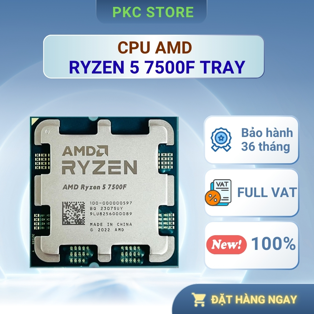 Bộ vi xử lý - CPU AMD Ryzen 5 7500F ( Tray ) ( Full VAT )