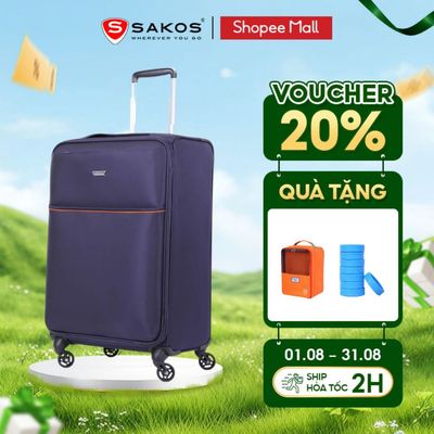 Vali Kéo Vải Du Lịch SAKOS ELITE 5 Size S (20inch) Khóa TSA Dễ Điều Khiển Bền Bỉ Chống Va Đập Tốt