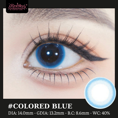 [SALE] Lens mắt Colored Blue màu xanh sáng 2 tầng nổi bật - size nhỏ, thương hiệu Babiee Hàn Quốc
