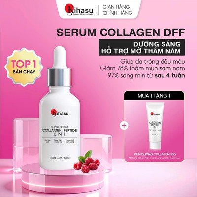 Serum Collagen DFF KIHASU 6in1 Dưỡng Sáng Da, Hỗ Trợ Mờ Thâm Nám, Phục Hồi Da Xỉn Màu