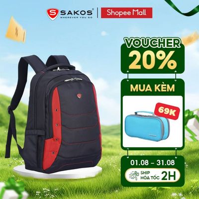 Balo Laptop Du Lịch Cao Cấp SAKOS BRISK 15.6 Inch Năng Động Dung Tích Lớn Đựng Nhiều Đồ