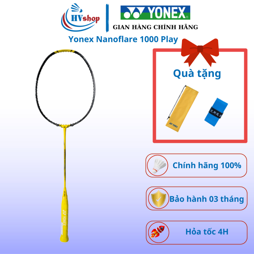 Vợt cầu lông Yonex Nanoflare 1000 Game, 1000 Play chính hãng, bảo hành 03 tháng, quà tặng hấp dẫn - 