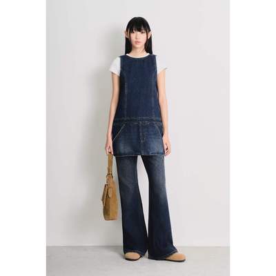 LIBÉ WORKSHOP - Đầm jeans không tay ngắn trên gối 7603