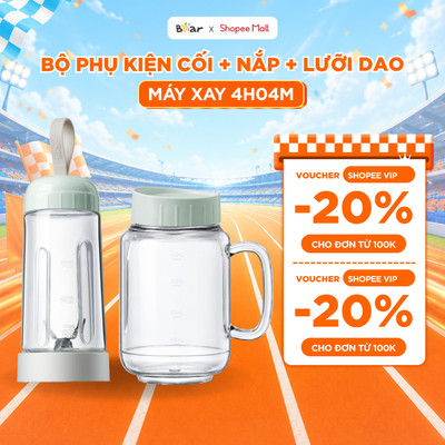 Phụ Kiện Thay Thế Bộ Cối + Nắp + Lưỡi Dao Máy Xay Sinh Tố Bear 4H04M
