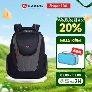 Balo laptop cao cấp sakos neo vista 17 inch phân ngăn khoa học rộng rãi vải lót kháng khuẩn dùng đi học & du lịch