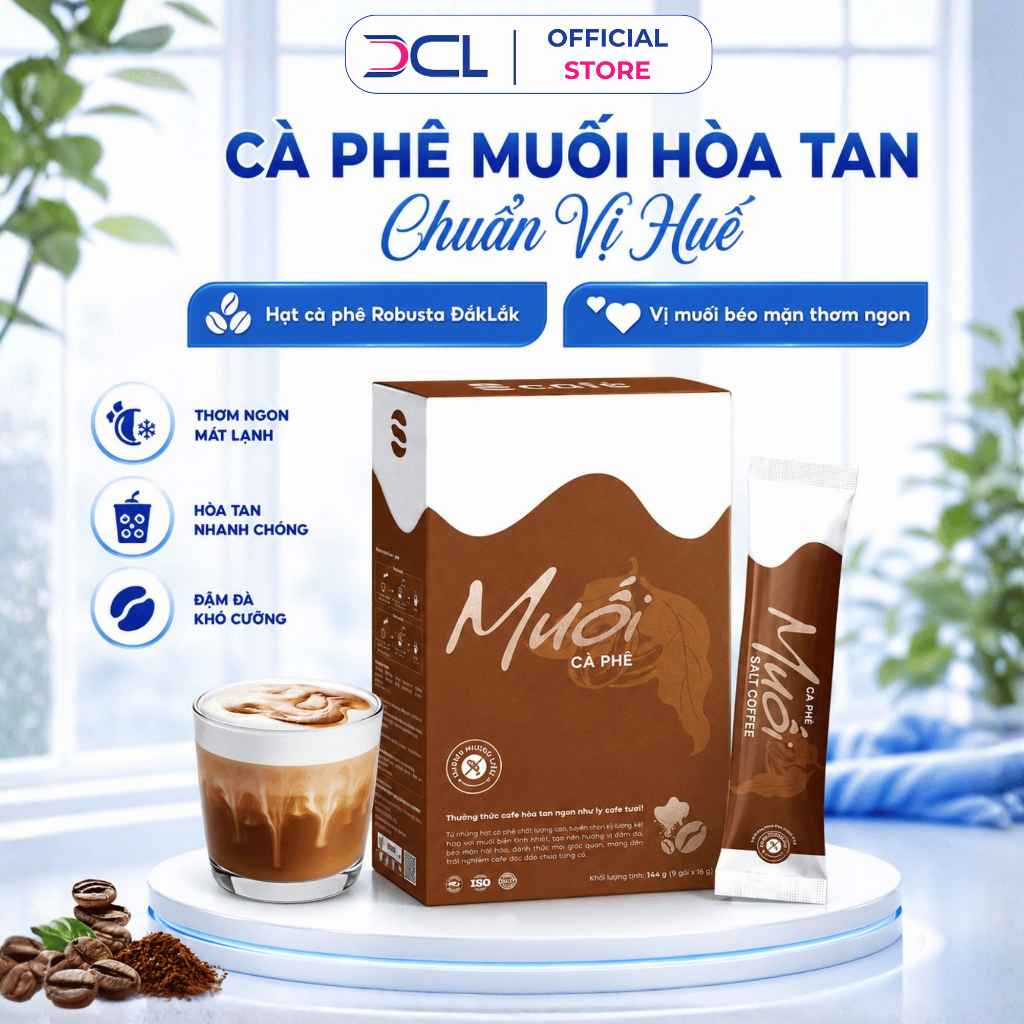 Cafe Muối SCafe Hòa Tan Nguyên Chất, Cafe Muối Đậm Vị Scafe Nguyên Chất