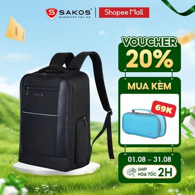 Balo Doanh Nhân SAKOS MAESTRO 15.6 Inch Chống Sốc Thanh Lịch Đi Làm Công Tác Tích Hợp Cổng Sạc USB