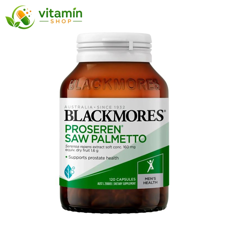 Viên Uống Blackmores Proseren Saw Palmetto Hỗ Trợ Tuyến Tiền Liệt Lọ 120 Viên