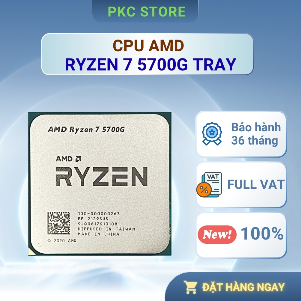Bộ vi xử lý - CPU AMD Ryzen 7 5700G ( Tray ) ( Full VAT )