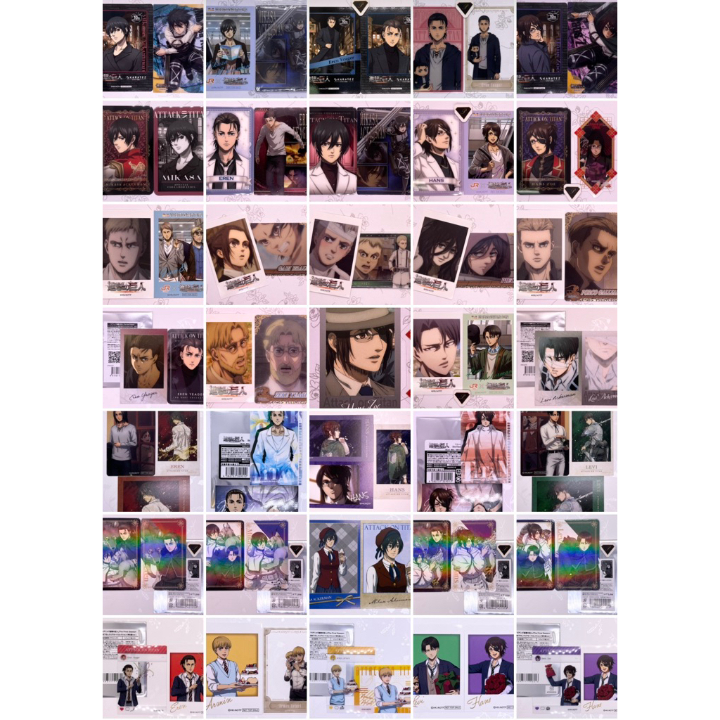 OtakuTPstore official made in Japan combo clear metal pola card nhân phẩm anime Attack on Titan Eren