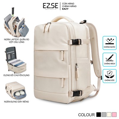 Balo du lịch cao cấp chống nước chống sốc laptop có ngăn đựng giày riêng EAZY BLA07 , Balo đựng quần áo vợt cầu lông