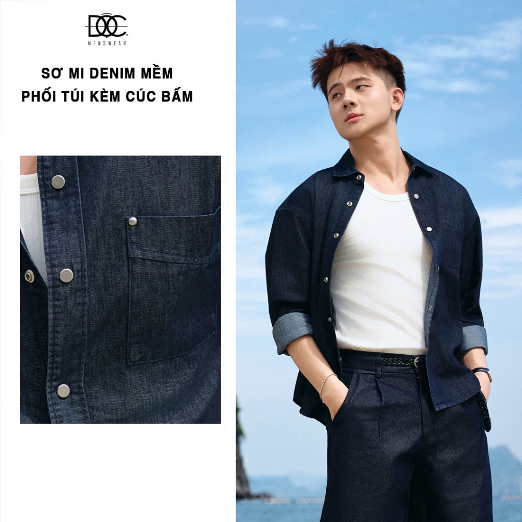 SƠ MI DENIM NAM ĐỘC MENSWEAR - SM636