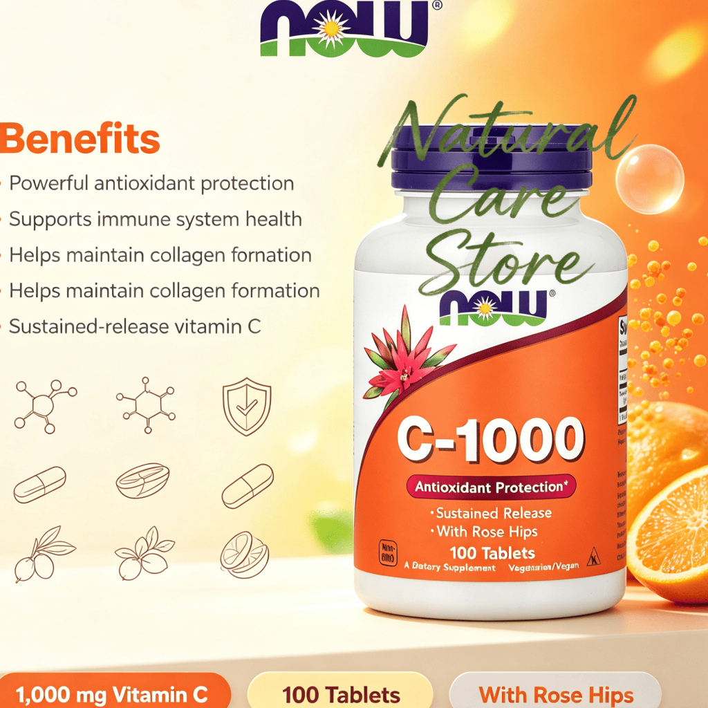 【Nhập khẩu từ Mỹ】Viên uống NOW C-1000 Vitamin C 1000mg 100 Viên