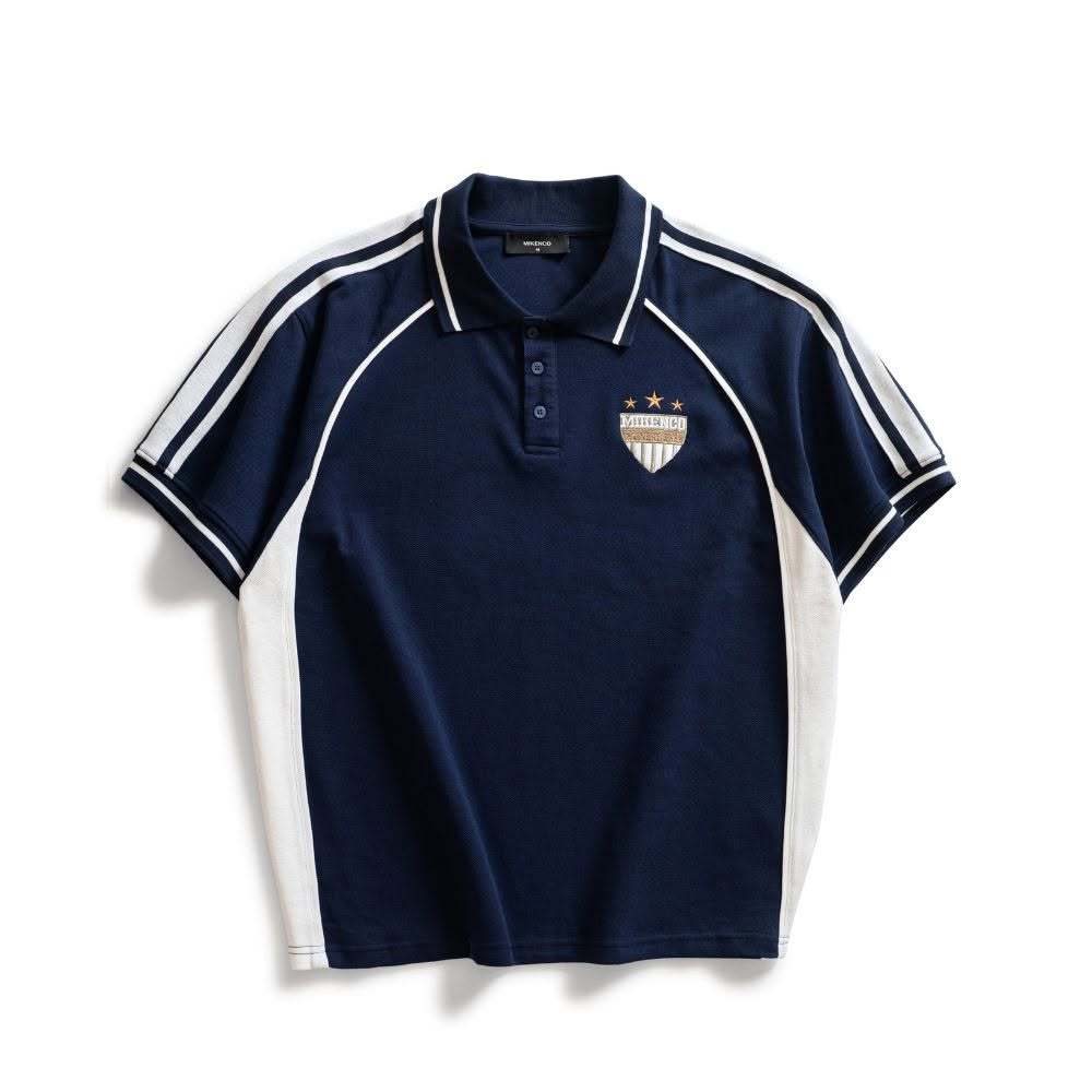 Áo phông có cổ unisex MIKENCO Hustle Shield Polo Navy