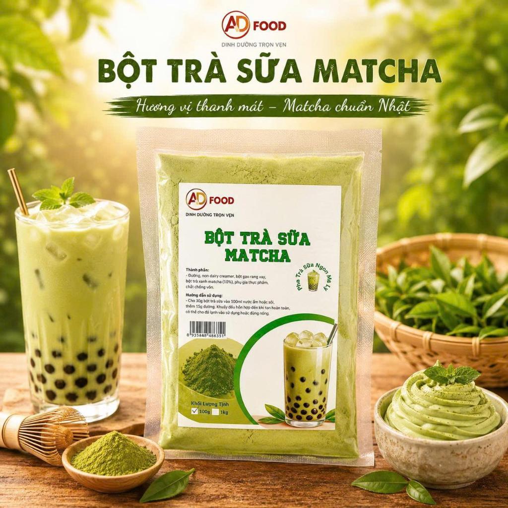 100g Bột pha trà sữa vị Matcha