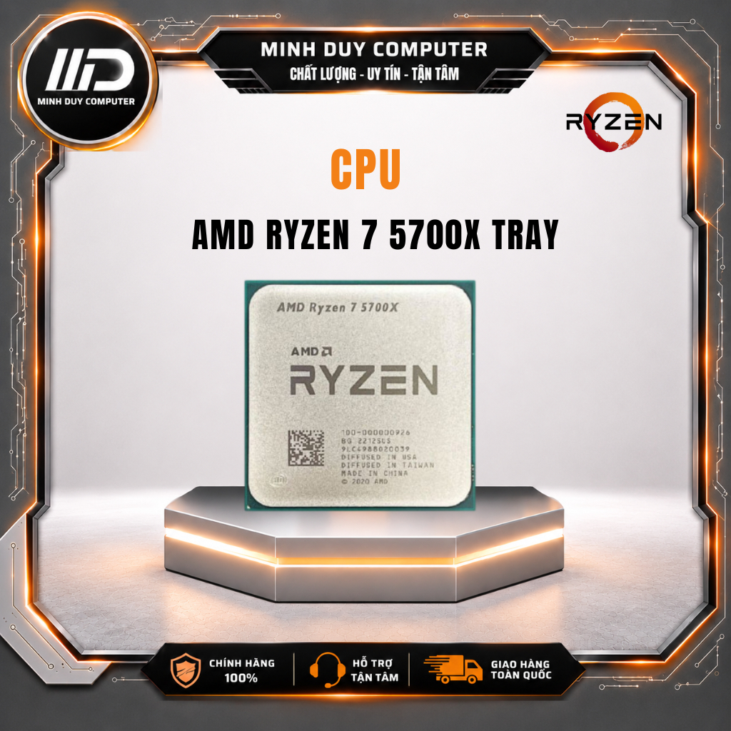 CPU AMD RYZEN 7 5700X TRAY - CHÍNH HÃNG - BẢO HÀNH 36 THÁNG