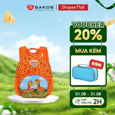 Balo Mẫu Giáo Trẻ Em SAKOS LOLLIPOP Hoạt Tiết Dễ Thương Cho Bé Đi Học Đi Chơi Đi Dã Ngoại