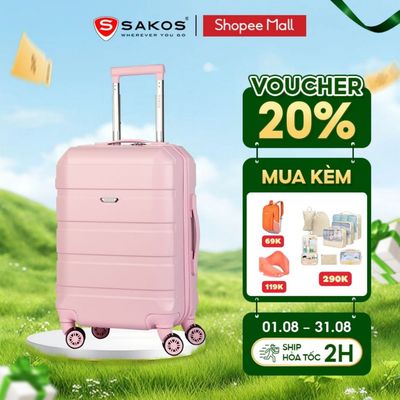 Vali Kéo Nhựa Du Lịch SAKOS AVENIR Z22 Size S (20 inch) Khóa TSA Nhựa PC Chất Lượng Cao Bền Bỉ Bảo Hành Chính Hãng