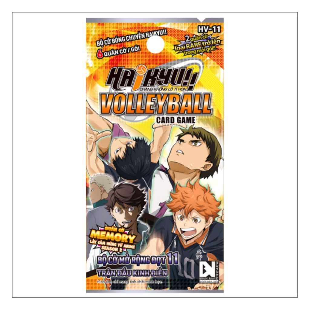 Đồ Chơi Bộ Cờ Bóng Chuyền Haikyu Bộ Cờ Mở Rộng Đợt 11 Trận Đấu Kinh Điển TRADING CARD HV-11 - Giao H
