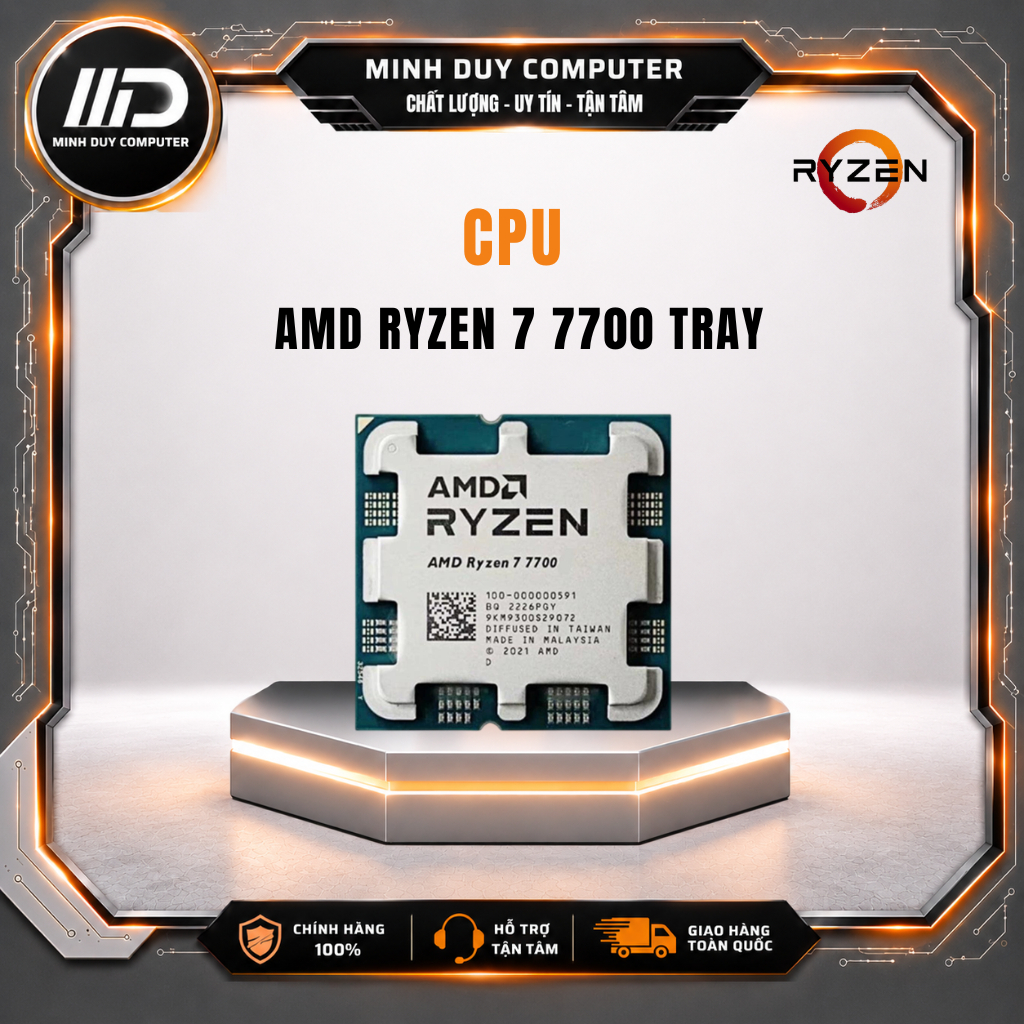 CPU AMD RYZEN 7 7700 TRAY - CHÍNH HÃNG - BẢO HÀNH 36 THÁNG