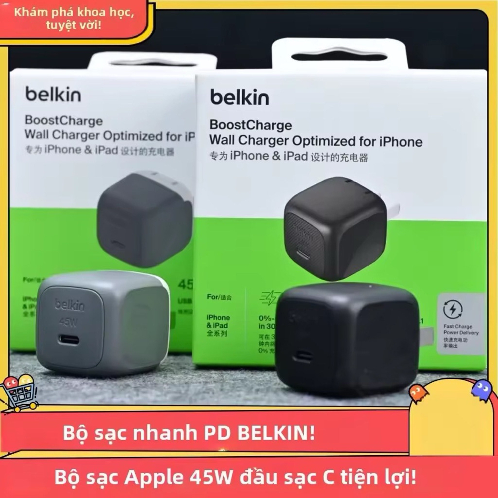 Củ sạc nhanh BELKIN PD 25W/45W nhỏ gọn