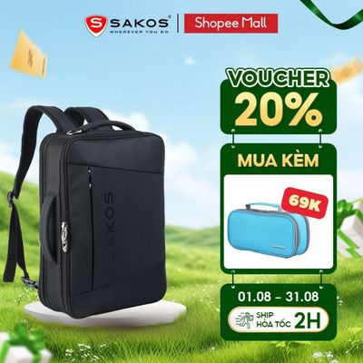 Cặp Đa Năng Thời Trang Cao Cấp SAKOS HYBRID 15.6 Inch Đa Ngăn Tiện Ích Linh Hoạt