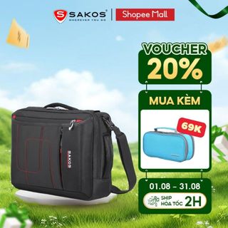 Cặp đa năng thời trang cao cấp sakos flash 10 15.6 inch nhẹ bền thiết kế hiện đại