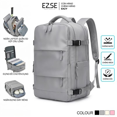 Balo du lịch chống nước cao cấp kích thước lớn EAZY BLA07 có ngăn đựng giày , Balo đựng laptop đựng vợt cầu lông