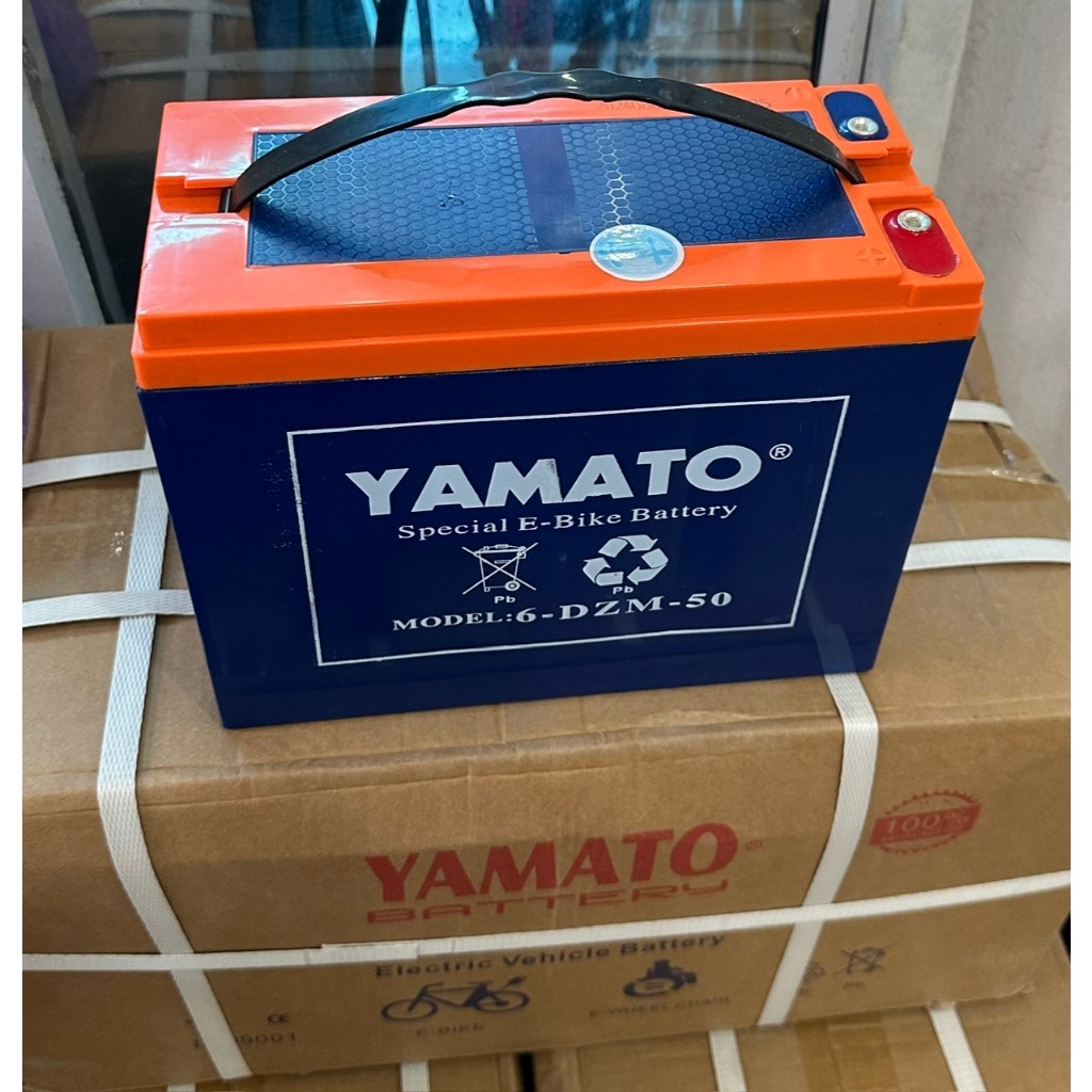 Bình ắc quy Yamato 12V 50Ah 6-DZM-50 dùng cho xe điện - thắp sáng - solar - kích điện - máy bơm nước