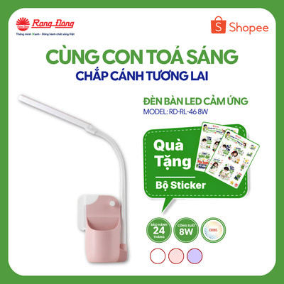 Đèn bàn Rạng Đông chính hãng cảm ứng model RD-RL-46 bảo vệ thị lực