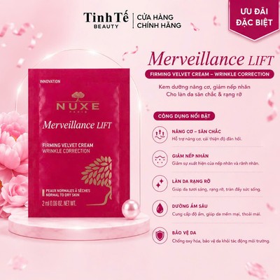 [ Quà tặng không bán ]  Kem dưỡng NUXE Merveillance LIFT Firming Velvet Cream 2ml