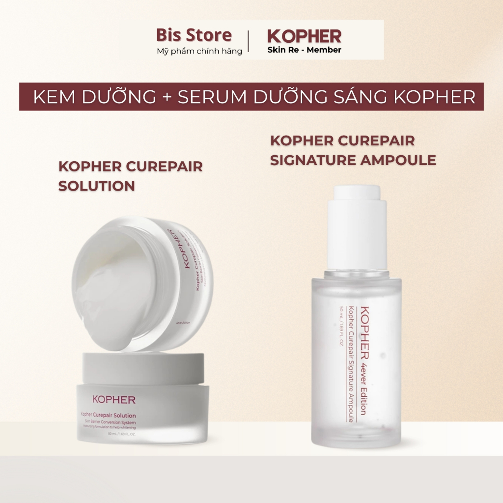 Kem Dưỡng Sáng Da Kopher, Serum Dưỡng Sáng Da Kopher 50ml Chống Lão Hoá, Cấp Ẩm, Cải Thiện Lỗ Chân L