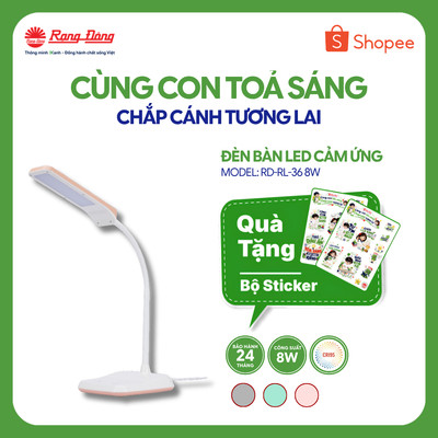 Đèn bàn học led cảm ứng chính hãng Rạng Đông Model: RD RL 36 LED
