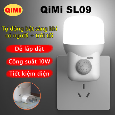 Đèn Cảm Biến Hồng Ngoại QiMi SL09 - Tự Động Bật Tắt Linh Hoạt, Tiết Kiệm Điện 10W, Chịu Nhiệt Cao