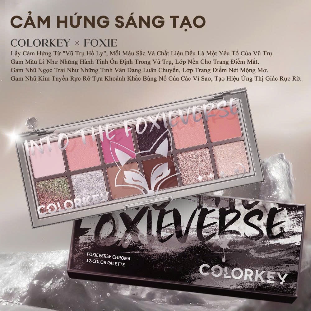 COLORKEY Foxie Special Edition 12 Ô – Màu Đẹp, Nhũ Lì, Dễ Sử Dụng | Meow Makeup Store