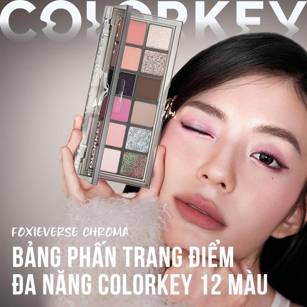 Bảng Phấn Mắt COLORKEY Foxie 12 Ô – Phiên Bản Đặc Biệt, Màu Chuẩn, Dễ Tán 14.2g | BLINKBEAUTY