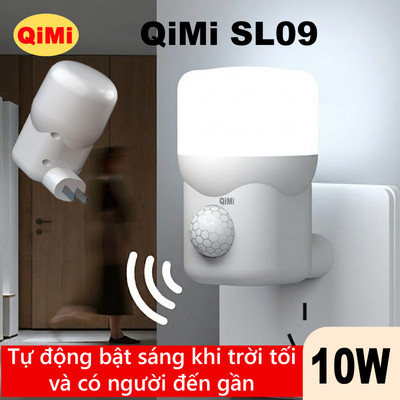 Đèn LED Tự Động Bật Tắt QiMi SL09 - Cảm Biến Nhạy, Công Suất 10W, Ánh Sáng Dịu Nhẹ, Chịu Nhiệt Tốt