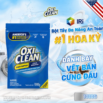 [SVIP] Bột tẩy đa năng Oxiclean Gói 1000g Giúp Hỗ Trợ Làm Sạch Lồng Máy Giặt, Quần Áo, Xoong Nồi Inox