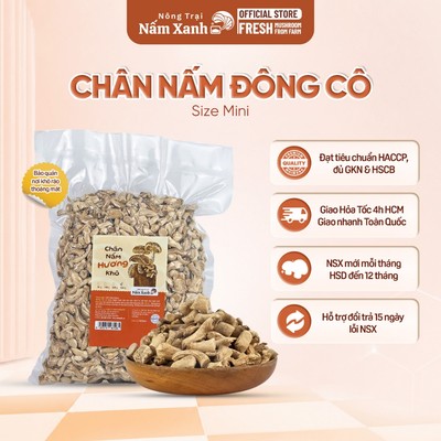 [Size M] CHÂN Nấm Hương (Đông Cô) Khô Túi 500gr 1kg Phù Hợp Làm Chà Bông Khô Nấm - Nông Trại Nấm Xanh