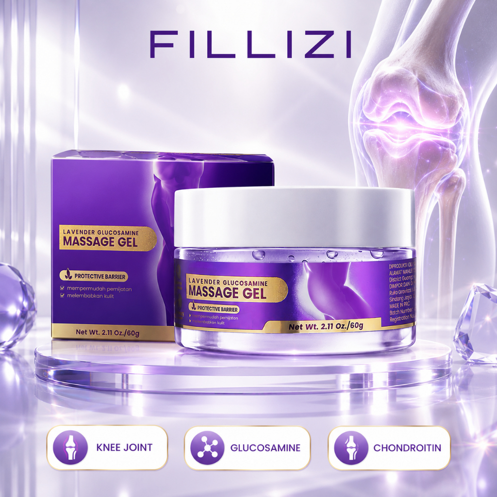 FILLIZI Gel Massage Đầu Gối Glucosamine Chondroitin Hỗ Trợ Khớp Gối Massage Gel Giảm Mỏi 60g