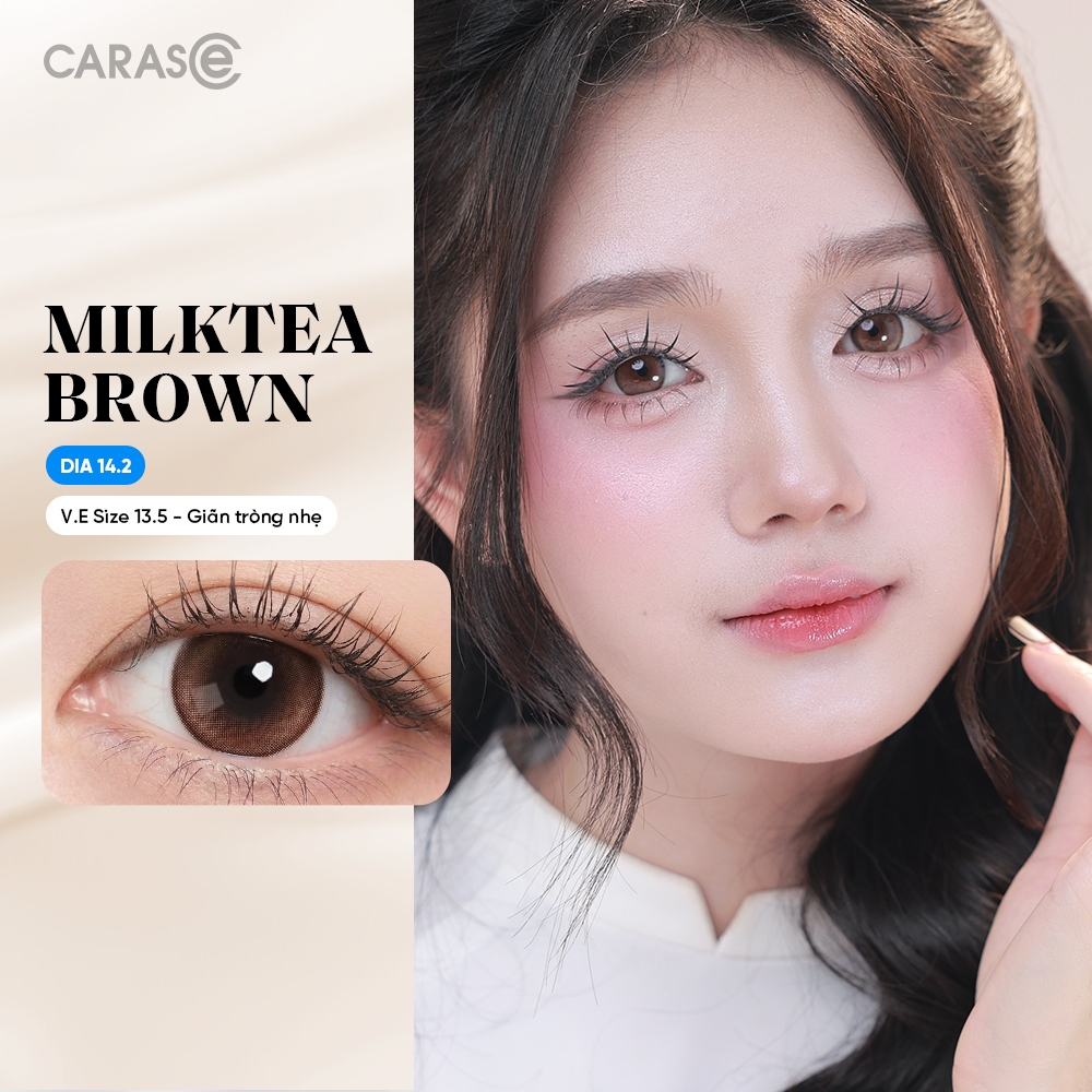 Kính Áp Tròng CARASE 1 Ngày Basic - Lens cận Nâu Sữa - MILK TEA BROWN SIHY [1…