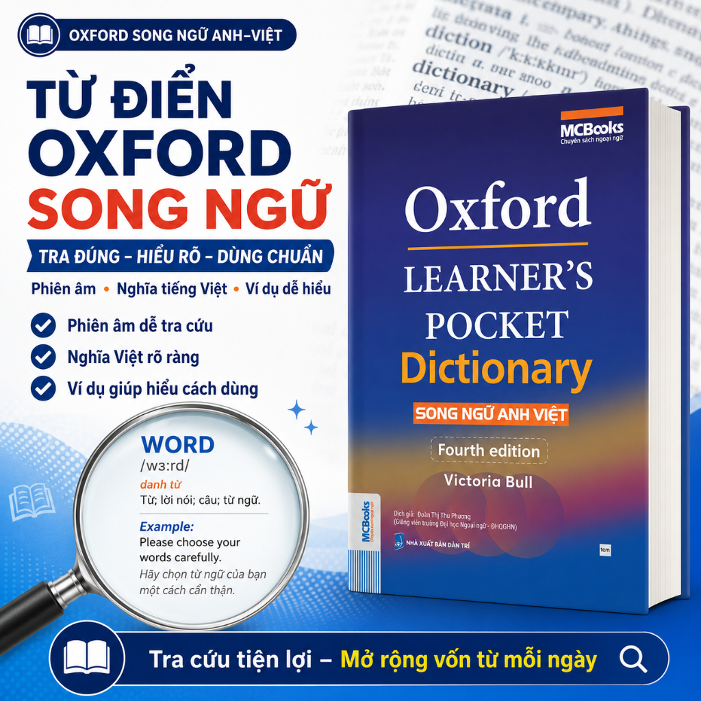 Sách Oxford Learner's Pocket Dictionary Song Ngữ Anh – Việt | Từ Điển Bỏ Túi Chuẩn Oxford