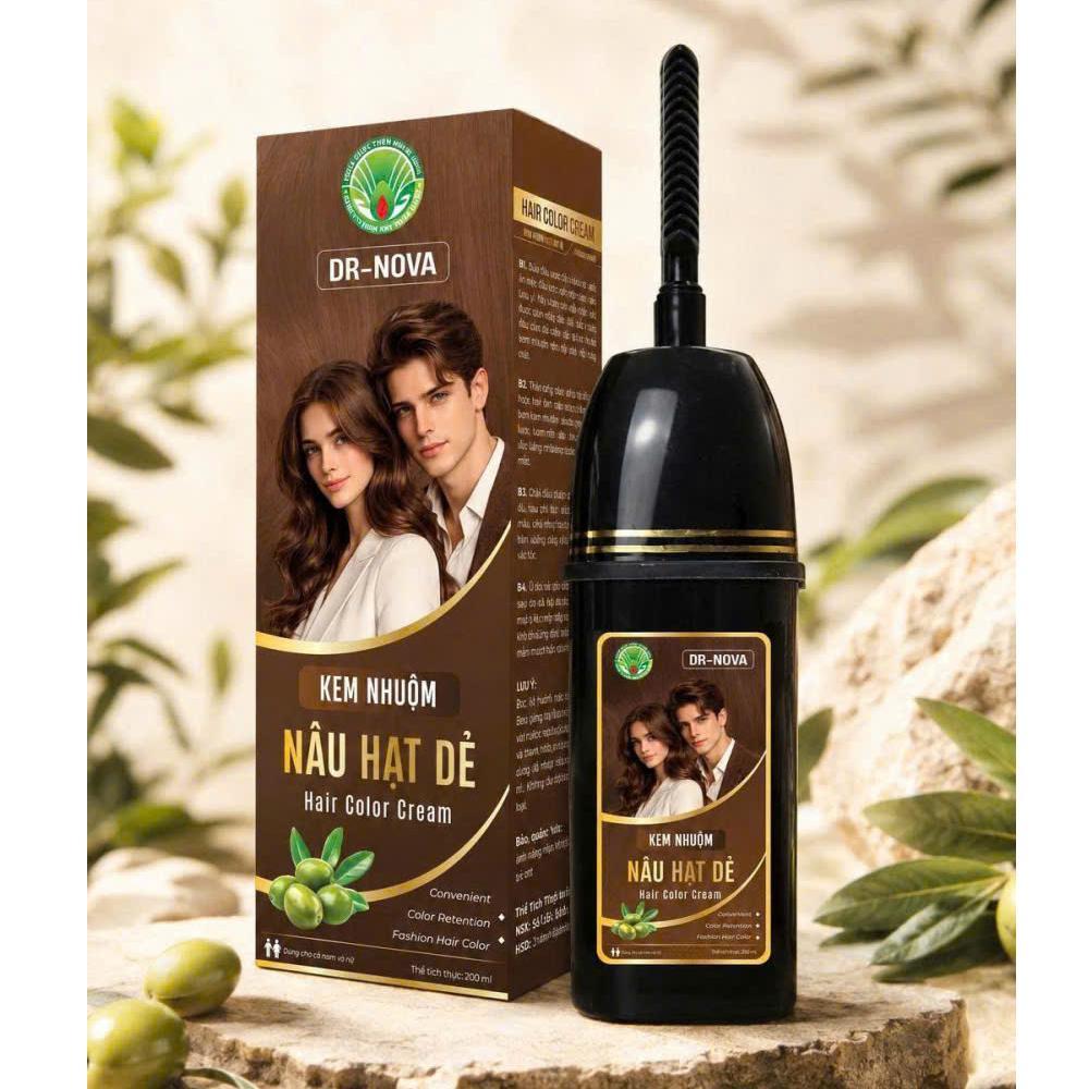 [ Hộp 200ml ] KEM NHUỘN TÓC NÂU HẠT DẺ DR-NOVA