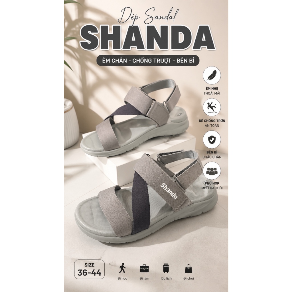 Shandal Nam Nữ Hiệu shando F6 Bền Bỉ Hoàn Hảo Màu Xám Bạc Và Màu Xám Xám Rất Phù Hợp cho Mọi Lứa Tuổ