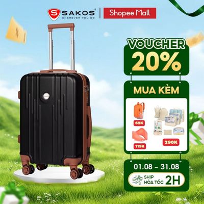 Vali Kéo Nhựa Du Lịch STARGO BRILLANT LX Size S/M (20/24 inch) Khóa Số 3 Số Nhựa PC Bánh Xe Đôi 360°