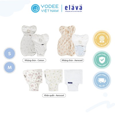 Elava Nhộng chũn toàn thân/hở chân giúp bé ngủ ngon, chống giật mình