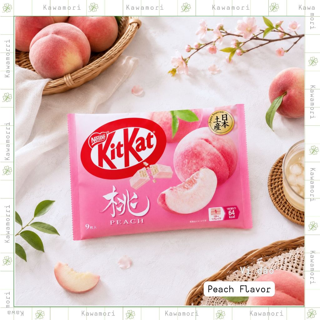 [KitKat Nhật] KitKat đào 9 thanh - Peach Flavor - KitKat chocolate
