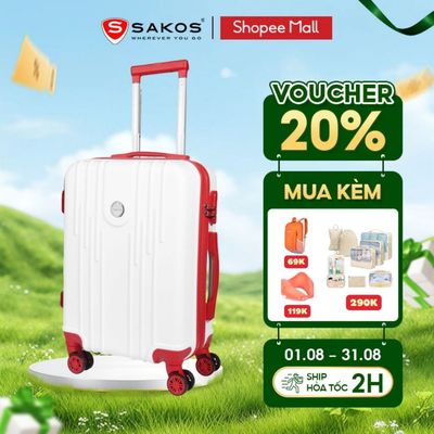 Vali Kéo Nhựa STARGO BRILLANT Size S/M Siêu Bền Nhẹ Khóa Số Bảo Mật Cao Bánh Xe 360 Độ Linh Hoạt