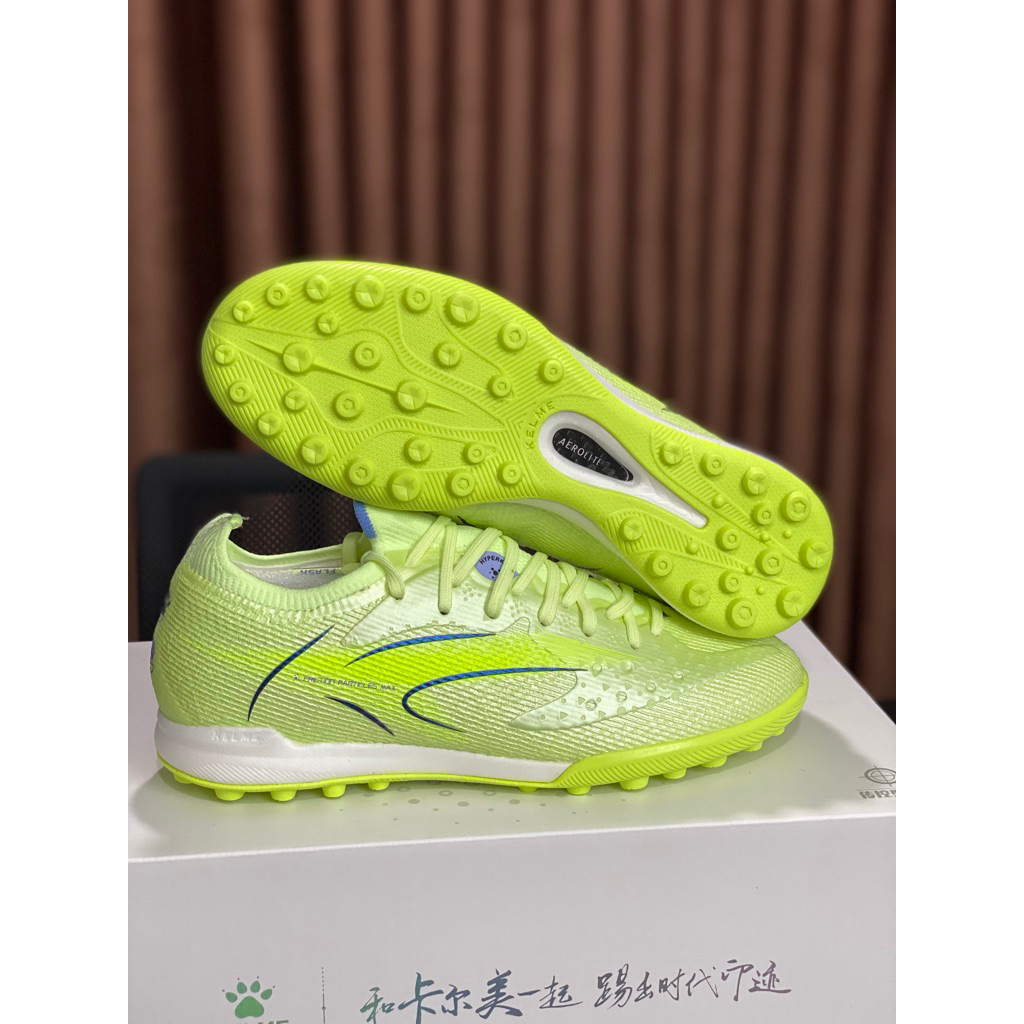Giày Bóng Đá Kelme 6.0 Đế TF - Xanh Mạ