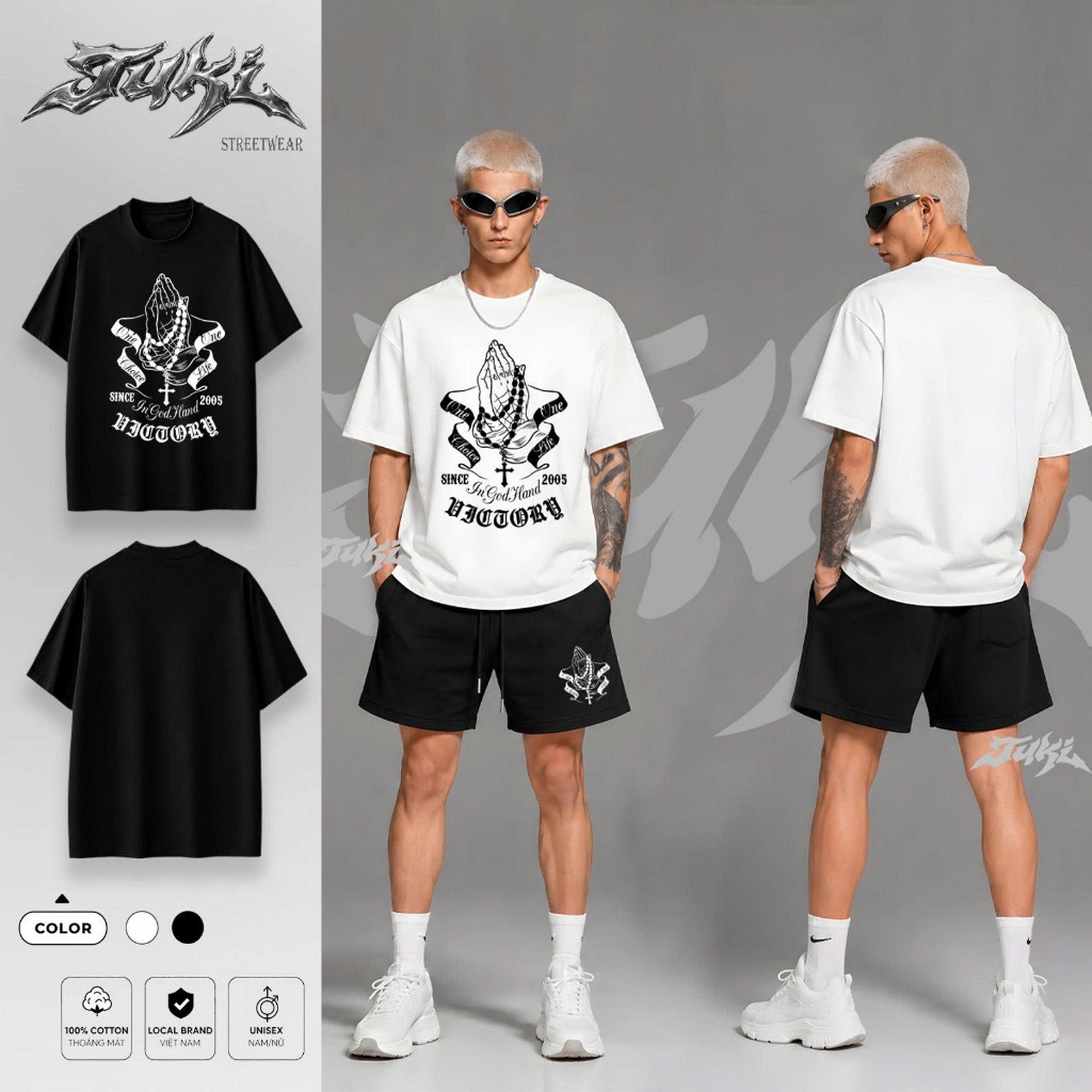 Set Thun Nam Tuki Streetwear Oversize Chrome Saint Victory
